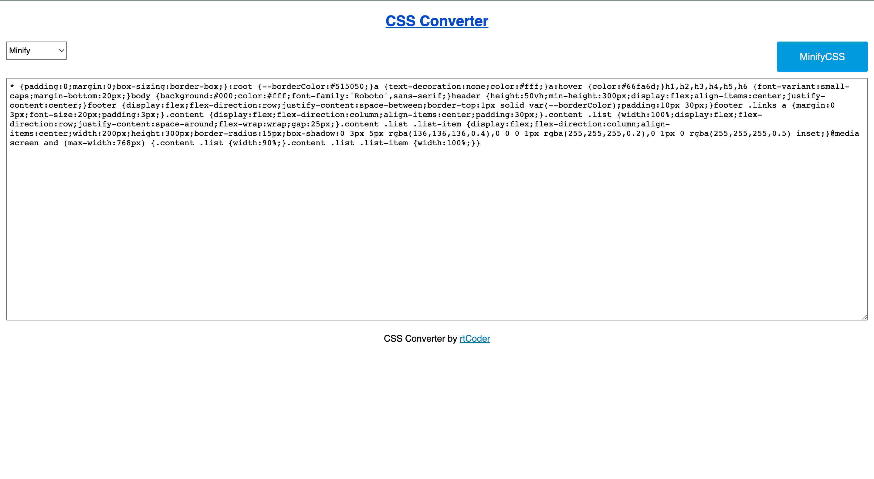 CSS converter