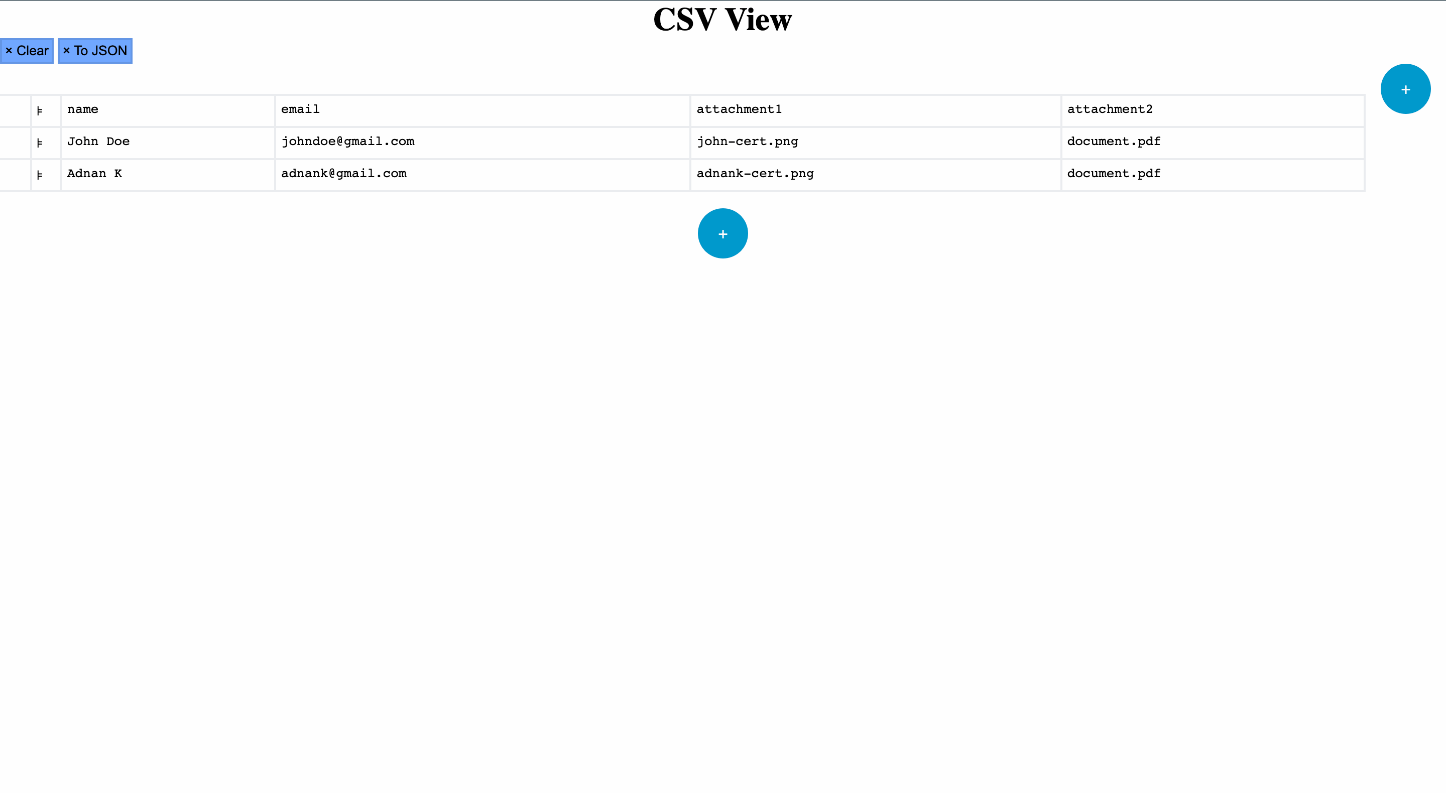 CSV View